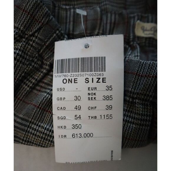 John Galt x Brandy Melville MW760 Women's One Size EUR 35 Gray Plaid Dress Pants - Picture 7 of 11